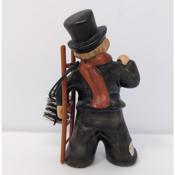 VTG Goebel Chimney Sweep Figurine 3.5 inch TMK-5 Red Ladder Brush Top Hat Boy - Picture 4 of 9